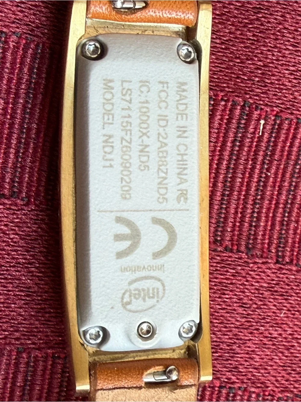 Brushed Gold Fitness Tracker Wristband - Unbranded